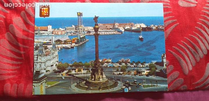 Postales: CATALU&Ntilde;A-RVI-150X105MM-BARCELONA-MONUMENTO A CRISTOBAL COLON-PUERTO