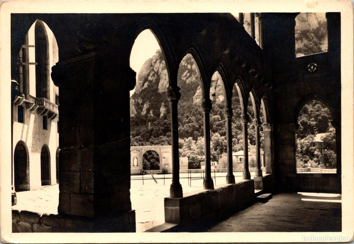 Postales: Montserrat - Claustro g&oacute;tico - Foto Dom Ripol - Ed. O.S.B. n&ordm; 51 - 149x101mm