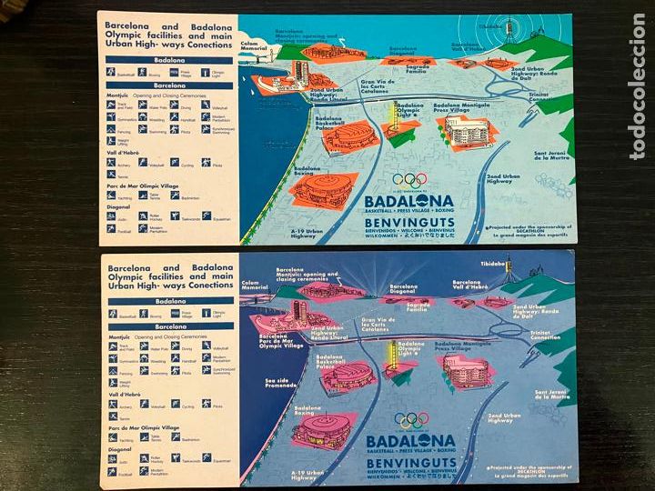 Postais: Lote de 2 postales de Badalona Juegos Ol&iacute;mpicos 1992