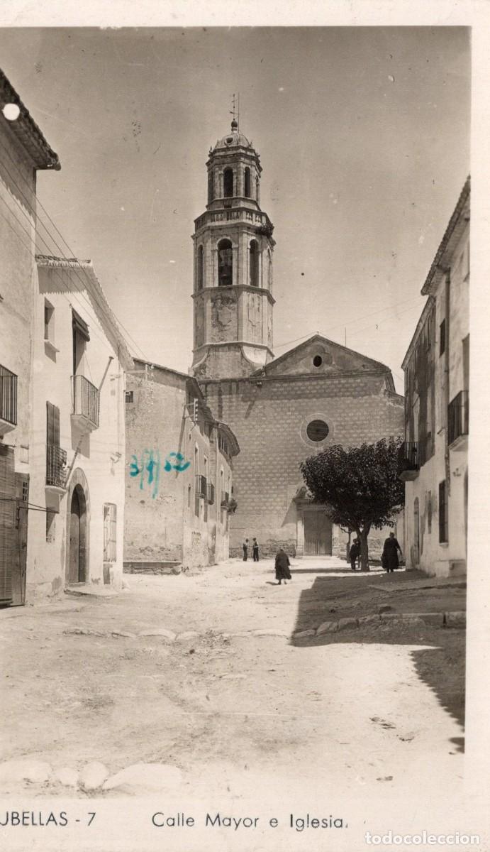Postales: CUBELLAS. 7 CALLE MAYOR E IGLESIA - Foto 1