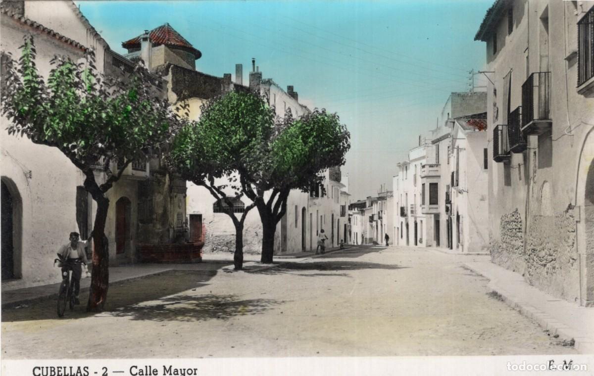 Postales: CUBELLAS. 2 CALLE MAYOR. COLOREADA. E.M. - Foto 1