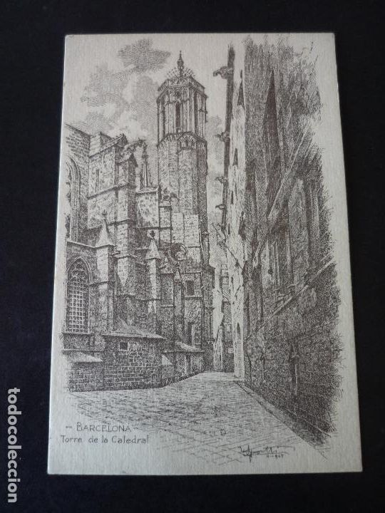 Postales: BARCELONA TORRE DE LA CATEDRAL - Foto 1