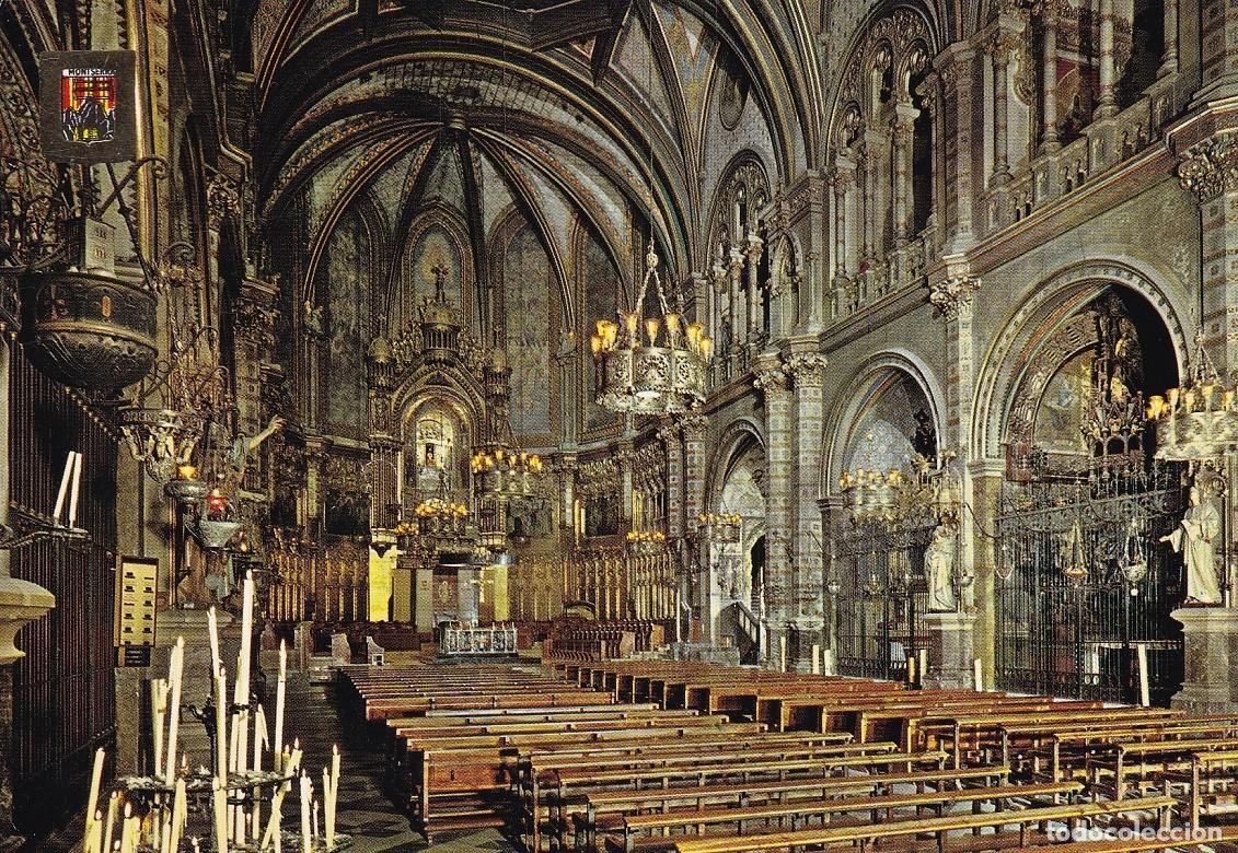 Postales: N&ordm; 13 Montserrat - Interior de la Bas&iacute;lica