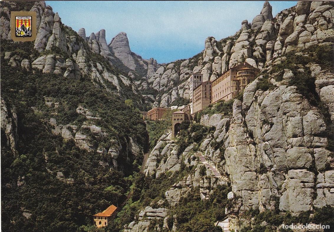 Postales: N&ordm; 57 Montserrat - Monestir i funicular a la Santa Cova
