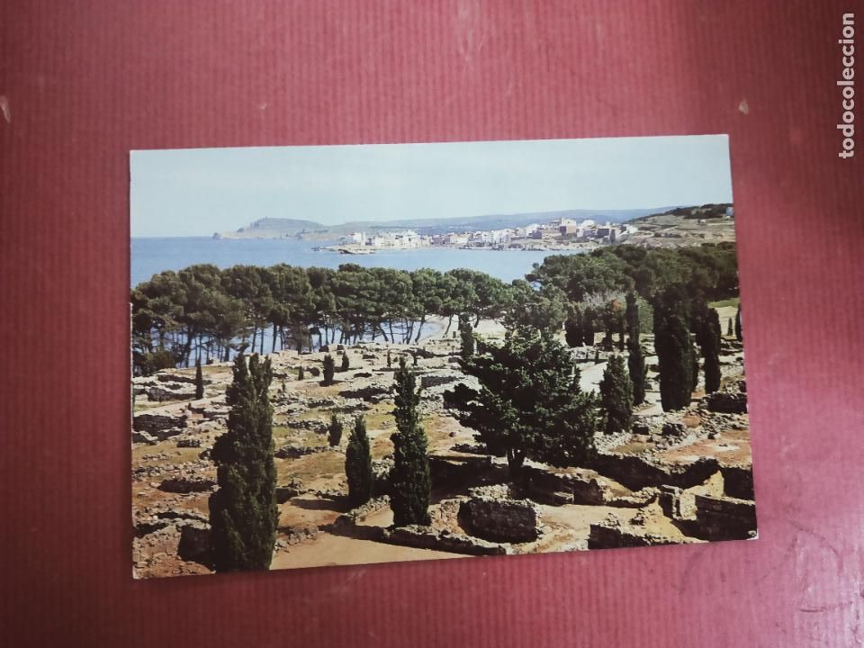 Postales: POSTAL COSTA BRAVA N&ordm; 1411. AMPURIAS LA NEAPOLIS AL FONDO LA ESCALA. FOT. FABREGAT.
