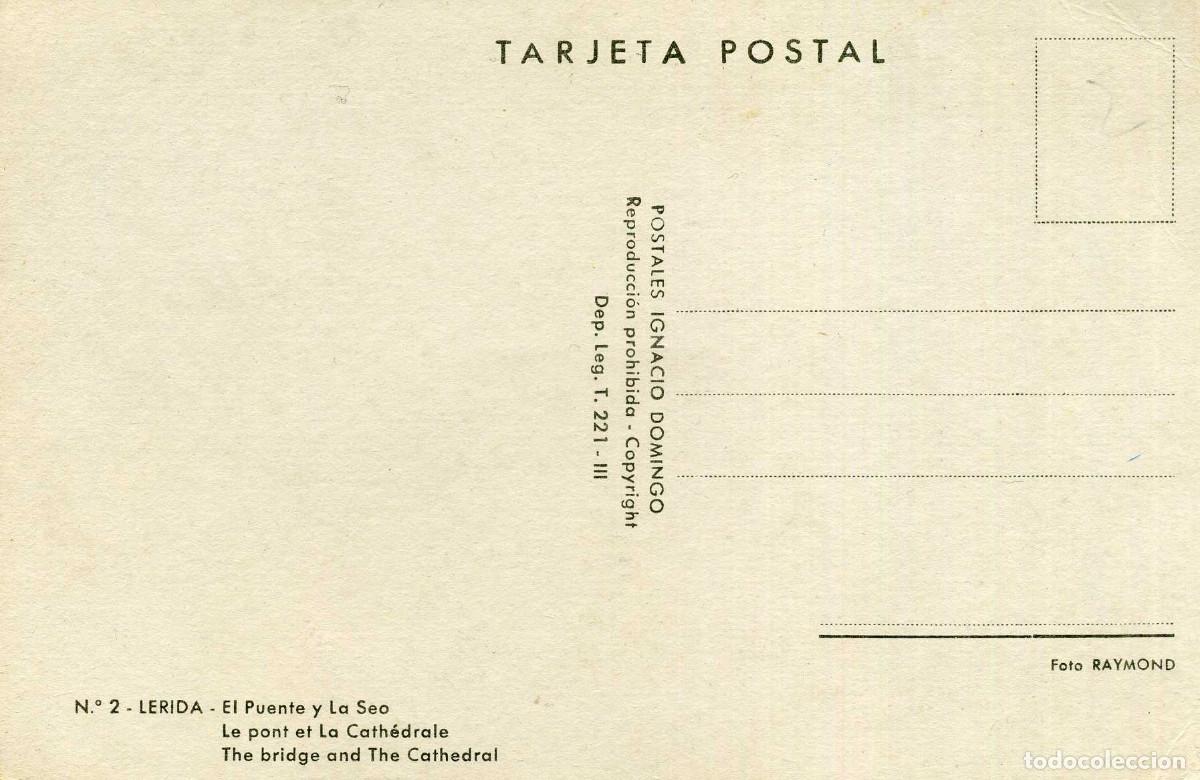 Postales: LERIDA - EL PUENTE Y LA SEO - Foto 2