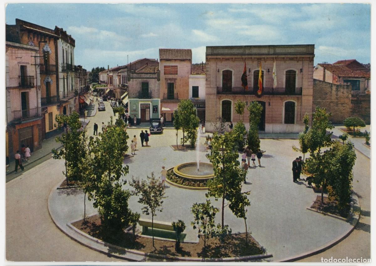Postales: m09323 Mollet Del Valles Plaza Del Castillo Ayuntamiento Y Calle Barcelona 1962 Fjr N&ordm;2002 escrita
