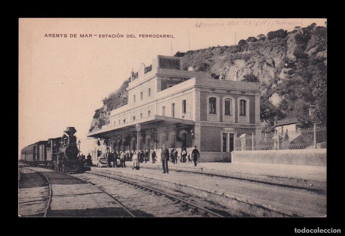 Cartes Postales: Antigua Postal Arenys de Mar Estaci&oacute;n del Ferrocarril