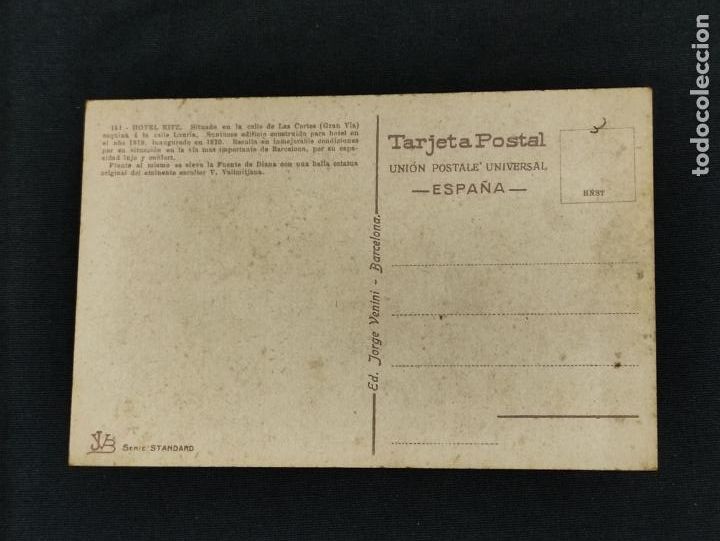 Postales: POSTAL - BARCELONA - HOTEL RITZ - - Foto 2