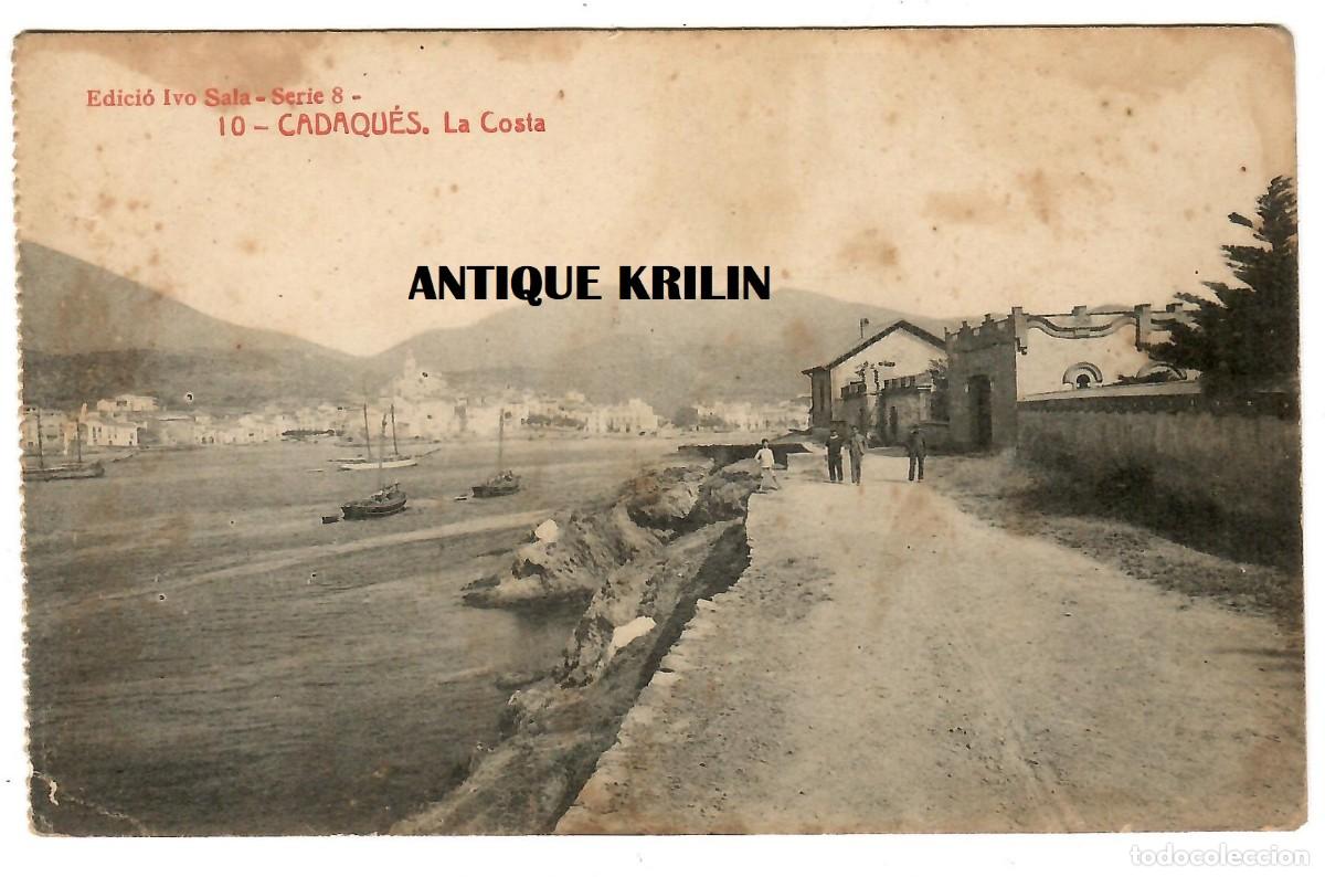 Postales: CADAQUES N&ordm; 10 LA COSTA / EDICIO IVO SALA / SERIE 8 / FOTOTIPIA THOMAS / SIN FRANQUEAR