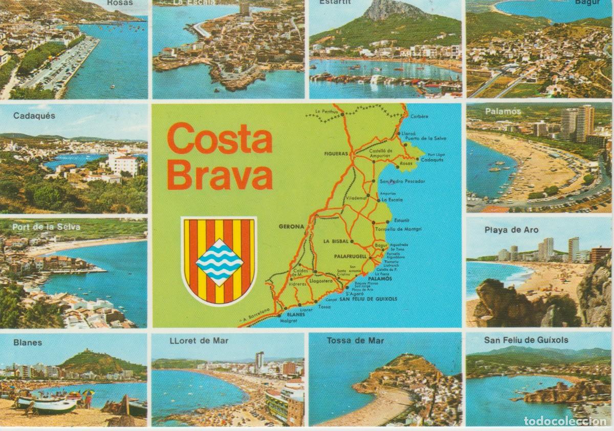 Postales: (4007) COSTA BRAVA. MAPA - Foto 1