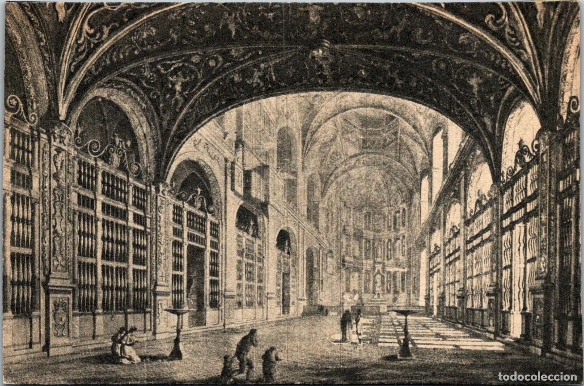 Postales: Montserrat - Postal Artesanal- &Uacute;nica- La Bas&iacute;lica antes de su destrucci&oacute;n -Grabado de Laborde-&Oacute;rgano