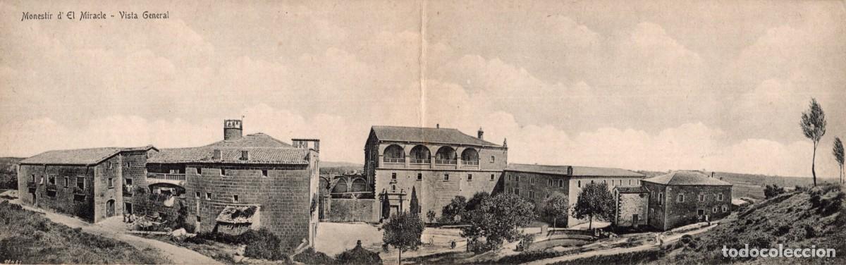 Postales: SOLSONA. MONESTIR EL MIRACLE. POSTAL DOBLE - Foto 1