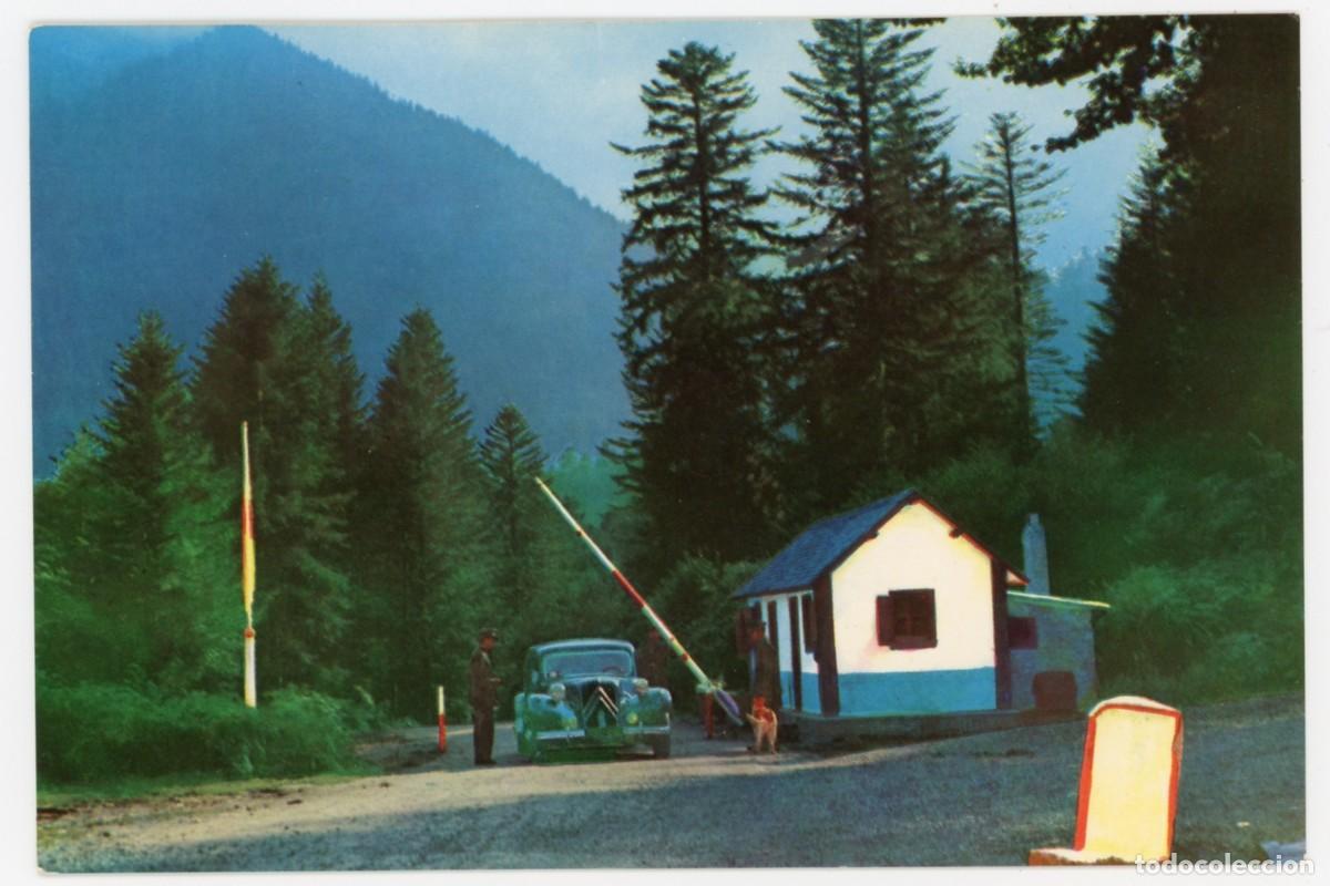 Postales: m09507 Vall D'aran Frontera Del Portillon 1963 Campa&ntilde;a N&ordm;1565 sc Citro&euml;n Traction Avant