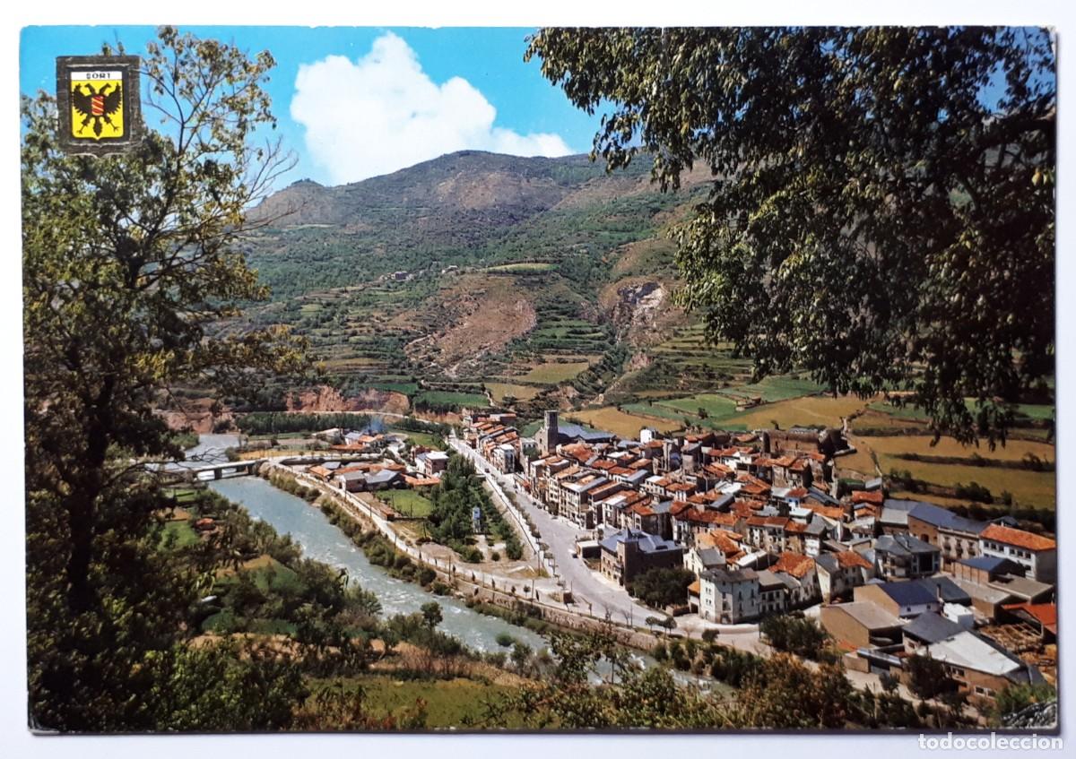 Postales: PIRINEU CATALA.- N&ordm; 966. EL PALLARS. SORT. NOGUERA PALLARESA. ESCUDO DE ORO. CIRCULADA