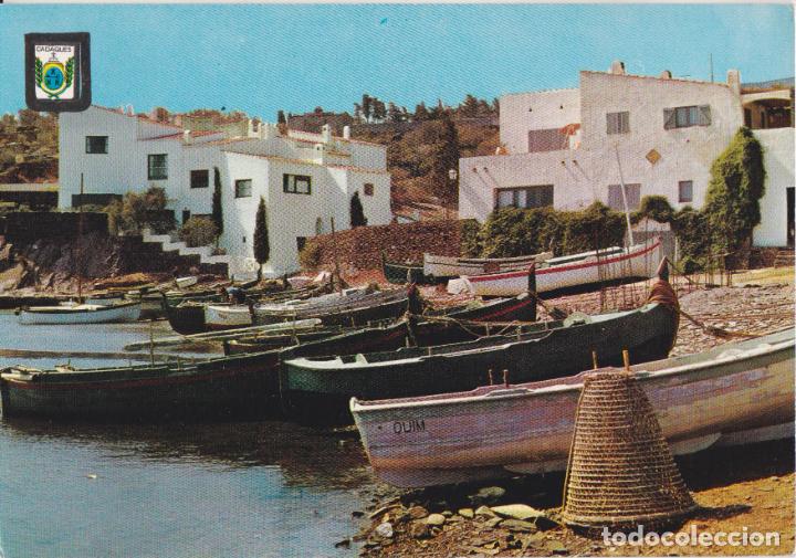 Postales: CADAQUES, PORT LLIGAT, EMBARCADERO &ndash; ESCUDO DE ORO N&ordm;523 &ndash; EDITADA EN 1963 &ndash; CIRCULADA