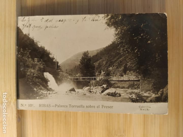 Cartes Postales: RIBAS-PALANCA TORRUELLA SOBRE EL FRESER-FOTOGRAFICA-POSTAL ANTIGUA-(104.240)