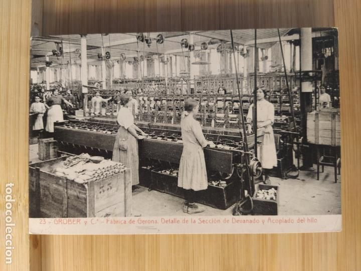 Postales: GIRONA-FABRICA GROBER SA-SECCION DE DEVANADO-THOMAS-23-POSTAL ANTIGUA-(104.264)