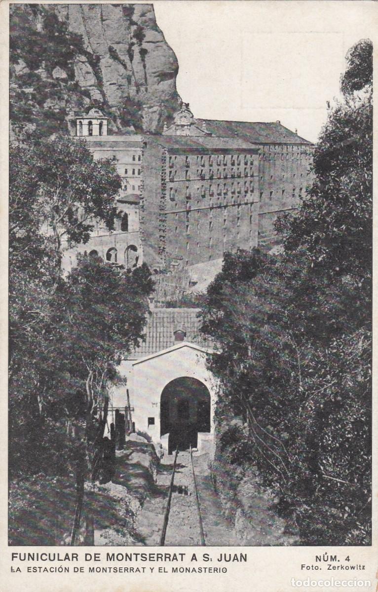 Postales: POSTAL FUNICULAR DE MONTSERRAT A S. JUAN- ZERKOWITZ NUM.4