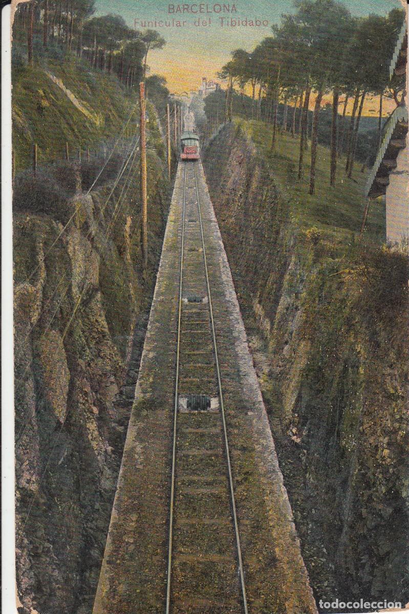 Postales: POSTAL FUNICULAR DEL TIBIDABO - EDITA DR. TRNKLER - 1908 NUM. 28