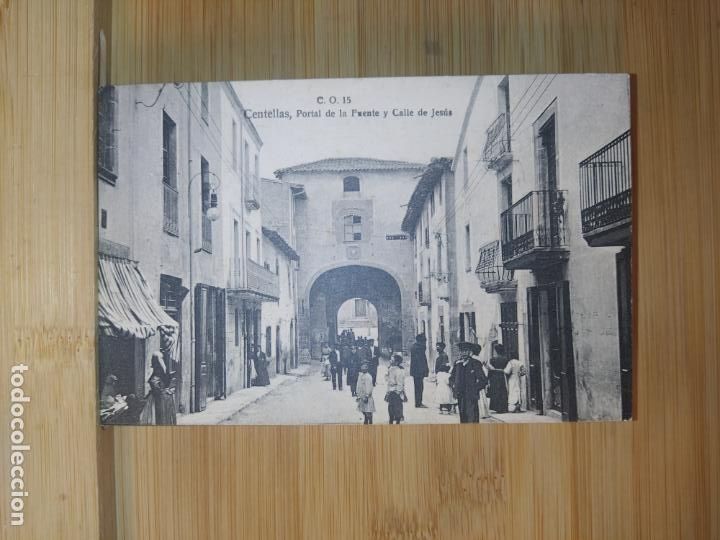 Cartoline: CENTELLAS-PORTAL DE LA FUENTE Y CALLE DE JESUS-C.O. 15-POSTAL ANTIGUA-(104.394)