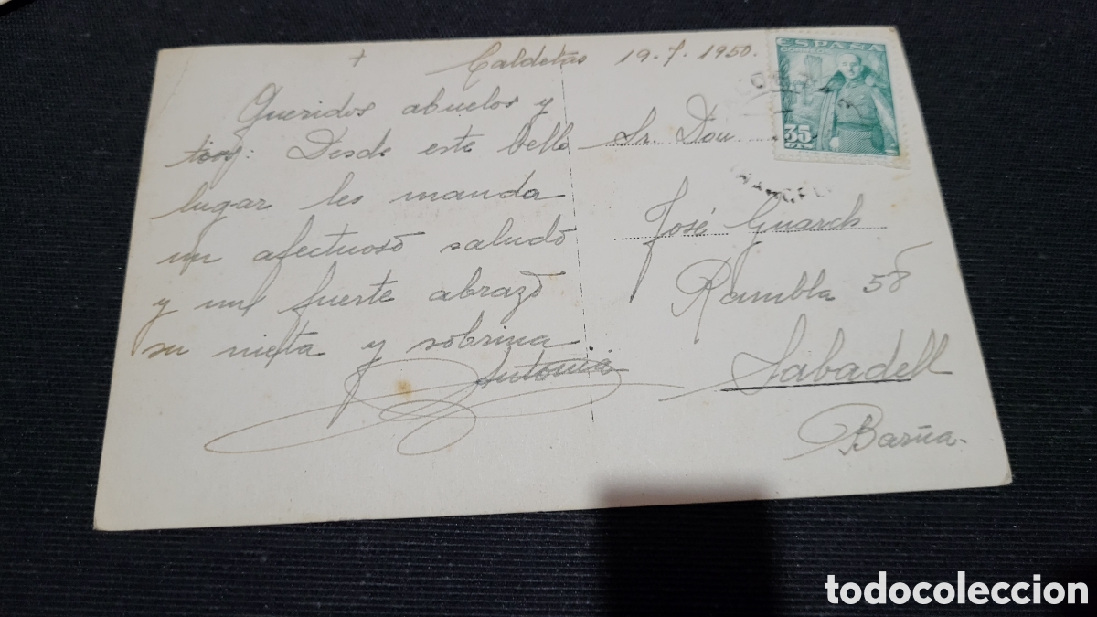Postales: Tarjeta Postal usada Caldetas - Foto 2