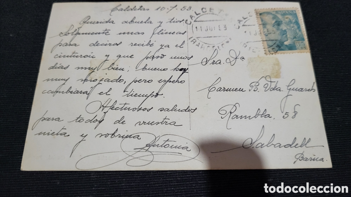 Postales: Tarjeta Postal usada Caldetas - Foto 2
