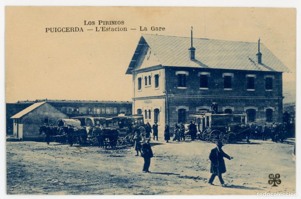 Postkarten: a08870 Puigcerda Estacion Mtil escrita carros tartanas