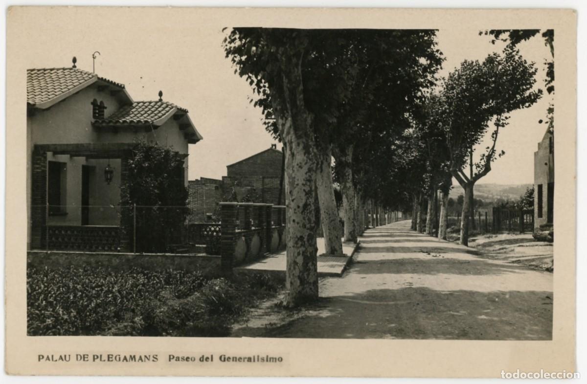 Postkarten: a08904 Plau De Plegamans Paseo Del Generalisimo circulada fotografica