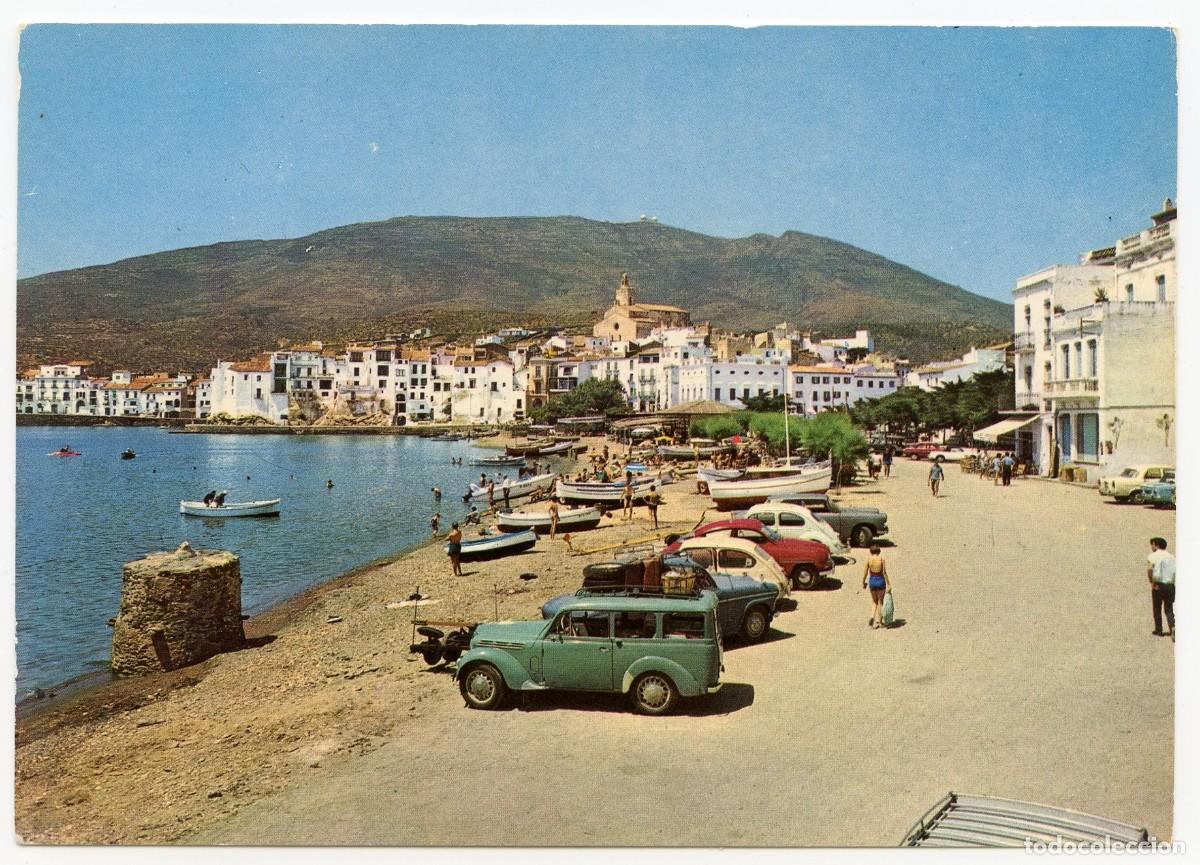 Cartoline: m09535 Cadaques Port Ditxos Y Playa 1966 Arribas N&ordm;2005 sc Renault Juvaquatre Dauphinoise