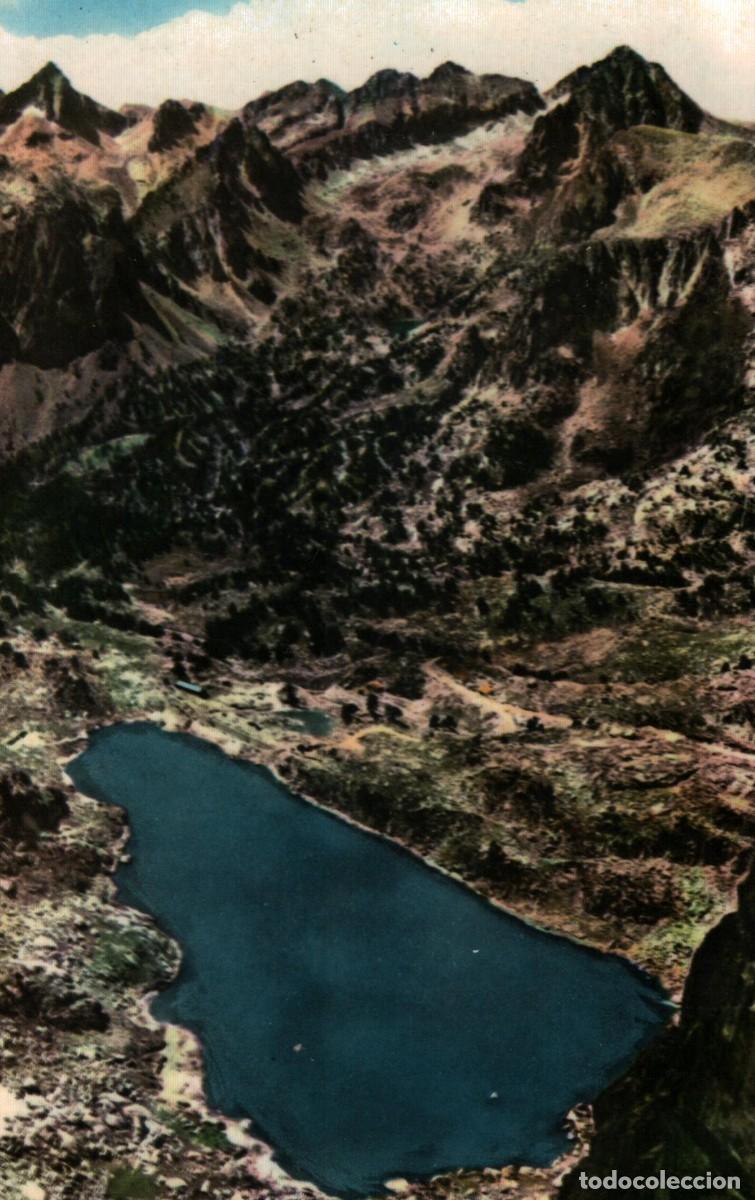 Postales: regi&oacute;n de espot y san nicolau San Mauricio lago amitges escrita