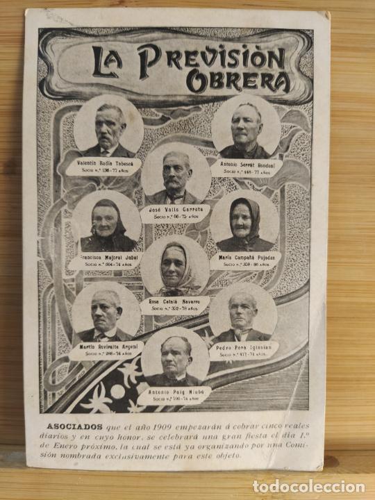 Postales: BARCELONA-LA PREVISION OBRERA-POSTAL ANTIGUA-(104.620)