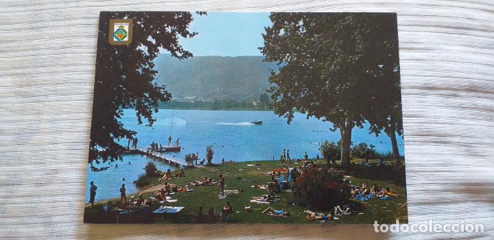 Postales: GIRONA-RV-150x105mm-N&ordm;19-BANYOLES-LAGO-PLAYA VERDE
