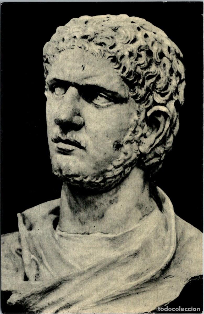 Postales: Tortosa - Museo Municipal - Cabeza de Caracalla - Ed. Estamper&iacute;a de Arte n&ordm; 45 - 140x90mm