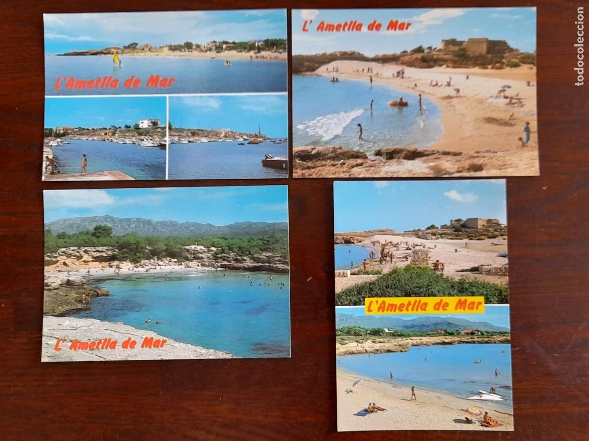 Postales: Una postal vintage vistas playas l&acute;Ametlla de mar playa St Jordi, Cala Vidre, 4 tarjetas a elegir