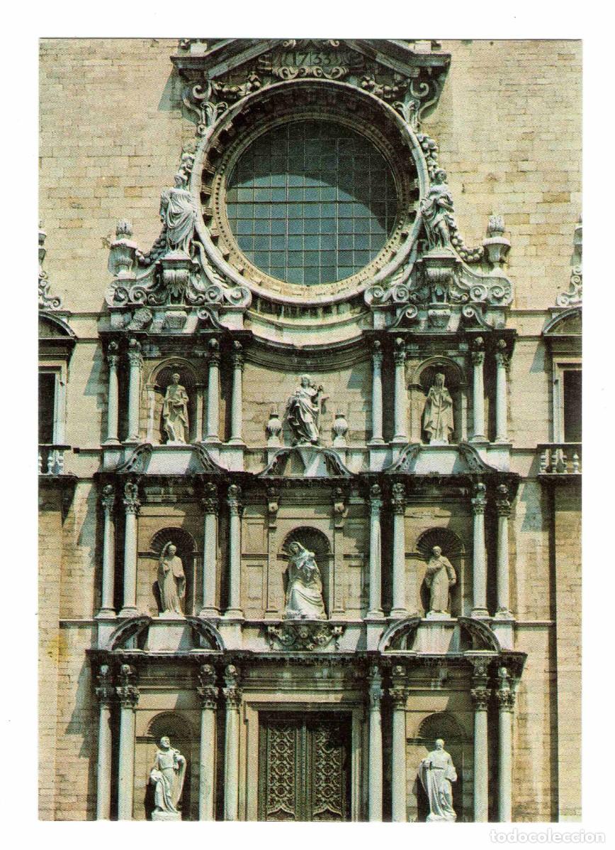 Postales: GIRONA - Fa&ccedil;ada de la Catedral. - Foto 1