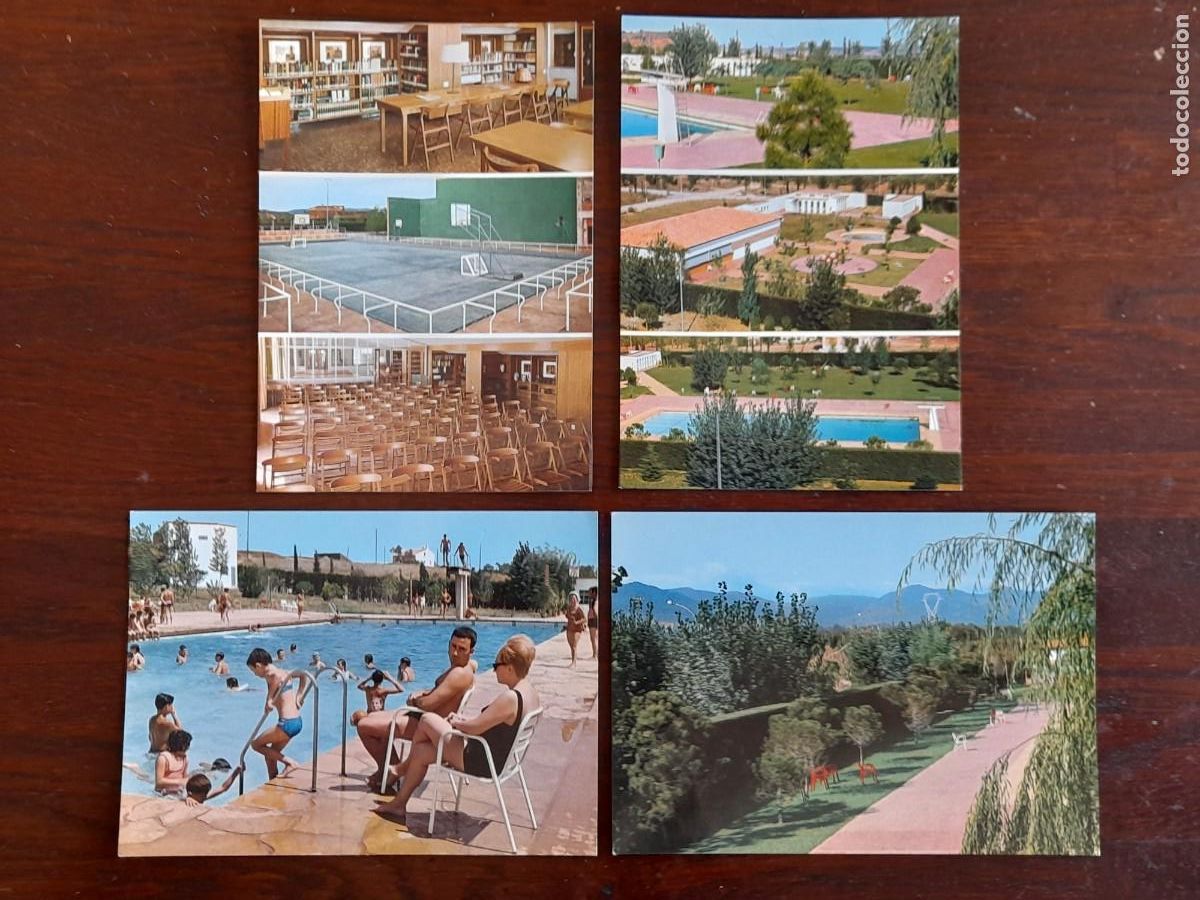 Postcards: Una postal vintage casal de l&acute;espluga de francoli pista polideportiva biblioteca 4 tarjetas a elegir