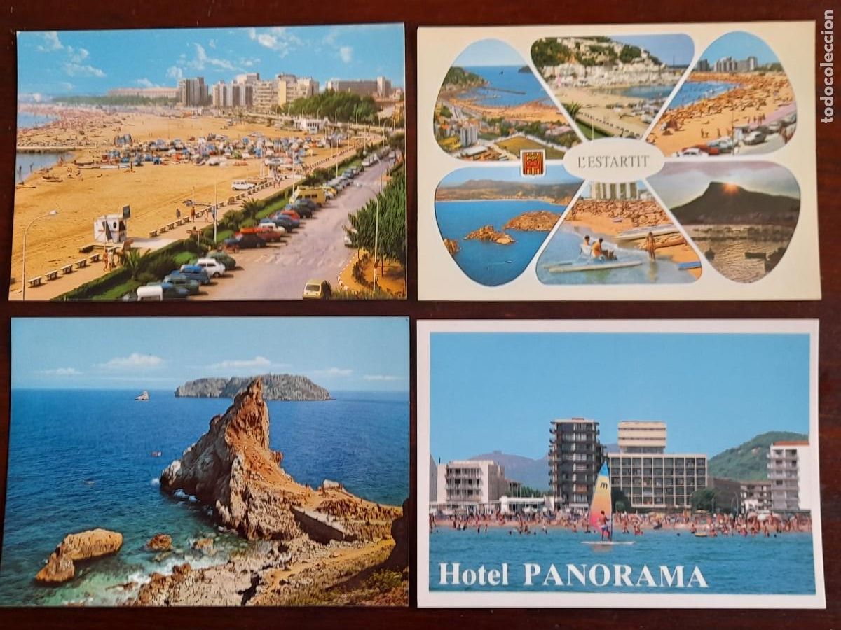 Postkarten: Una postal vintage, puerto deportivo de l&acute;estartit en Torroellla de Montgri, 4 tarjetas a elegir