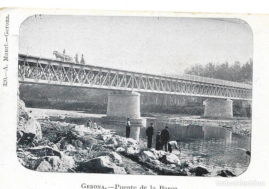 Postales: POSTAL DE GERONA - PUENTE DE LA BARCA. - Foto 1