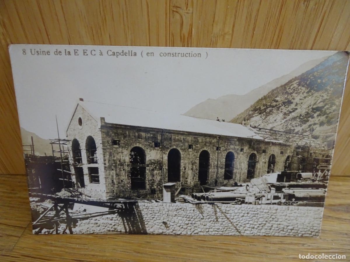 Cartoline: FOTO-POSTAL USINE DE LA E. E. C. A CAPDELLA(EN CONSTRUCCI&Oacute;N).