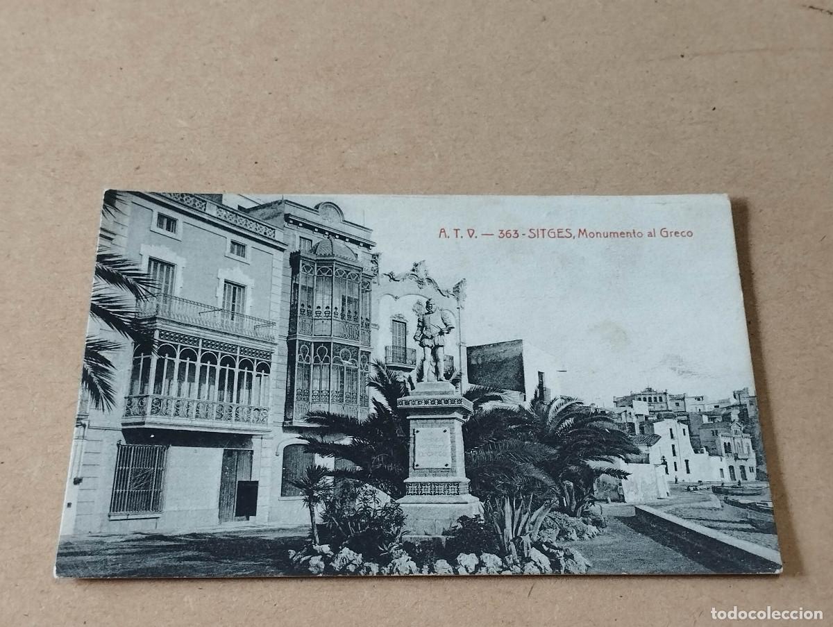 Postales: GARRAF - POSTAL SITGES - MONUMENTO AL GRECO - Foto 1