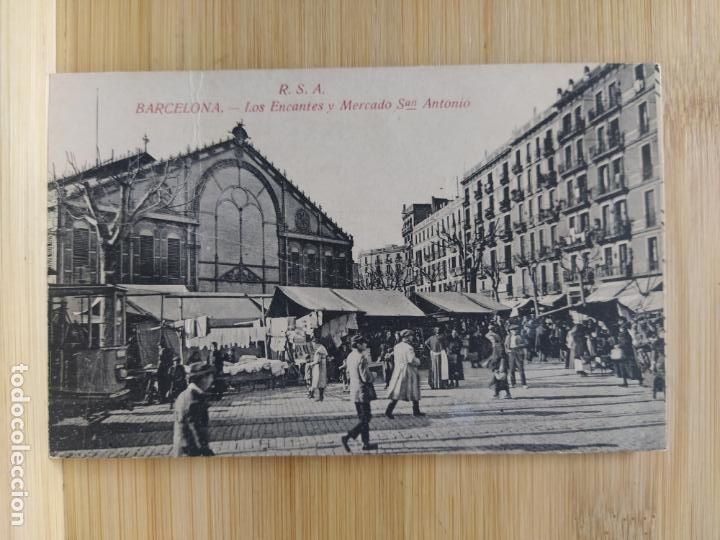 Postais: BARCELONA-LOS ENCANTES Y MERCADO DE SAN ANTONIO-POSTAL ANTIGUA-(104.852)