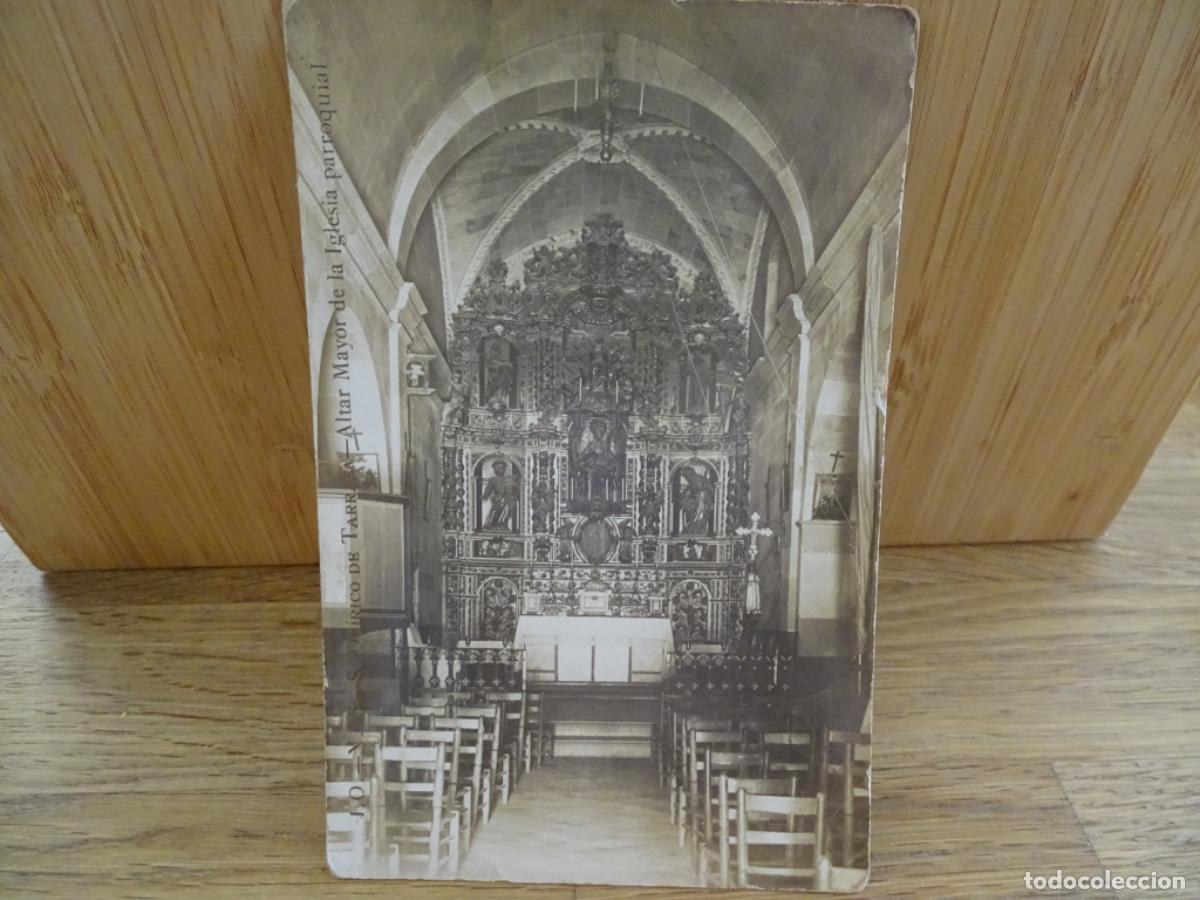 Postales: SAN QUIRICO DE TARRASA. ALTAR MAYOR DE LA IGLESIA PARROQUIAL. 1913.