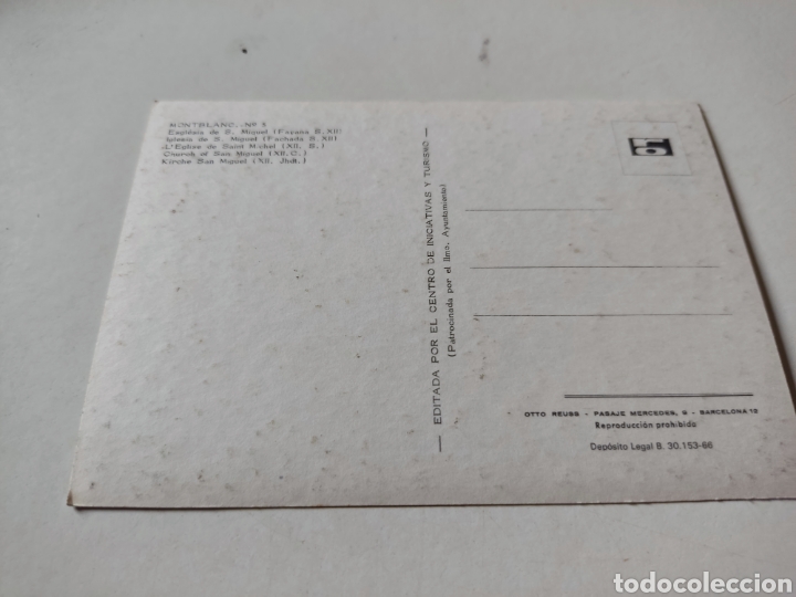 Postales: Postal Montblanc iglesia - Foto 2