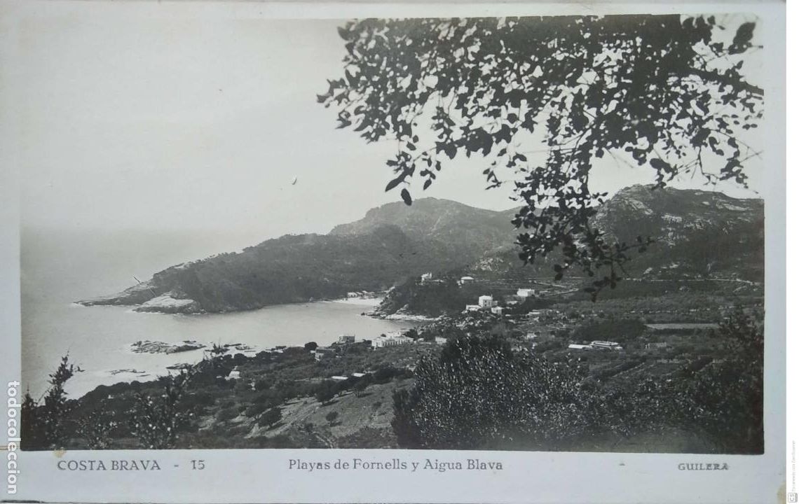 Postales: Costa Brava. 15 Playas de Fornells y Aigua Blava. Guilera. Nueva. Blanco/Negro