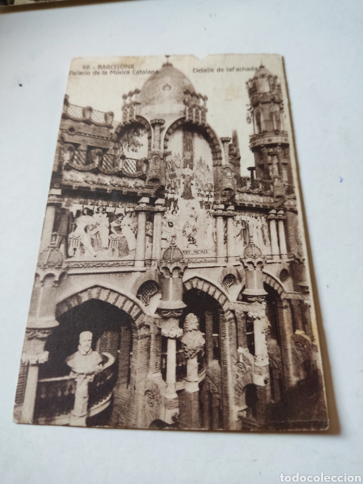 Postkarten: Postal Barcelona Palacio de la m&uacute;sica catalana,cu&ntilde;o de censurado 1940
