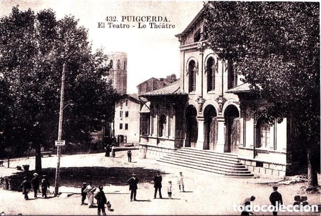 Postales: PUIGCERD&Aacute; (GERONA) - EL TEATRO - Foto 1