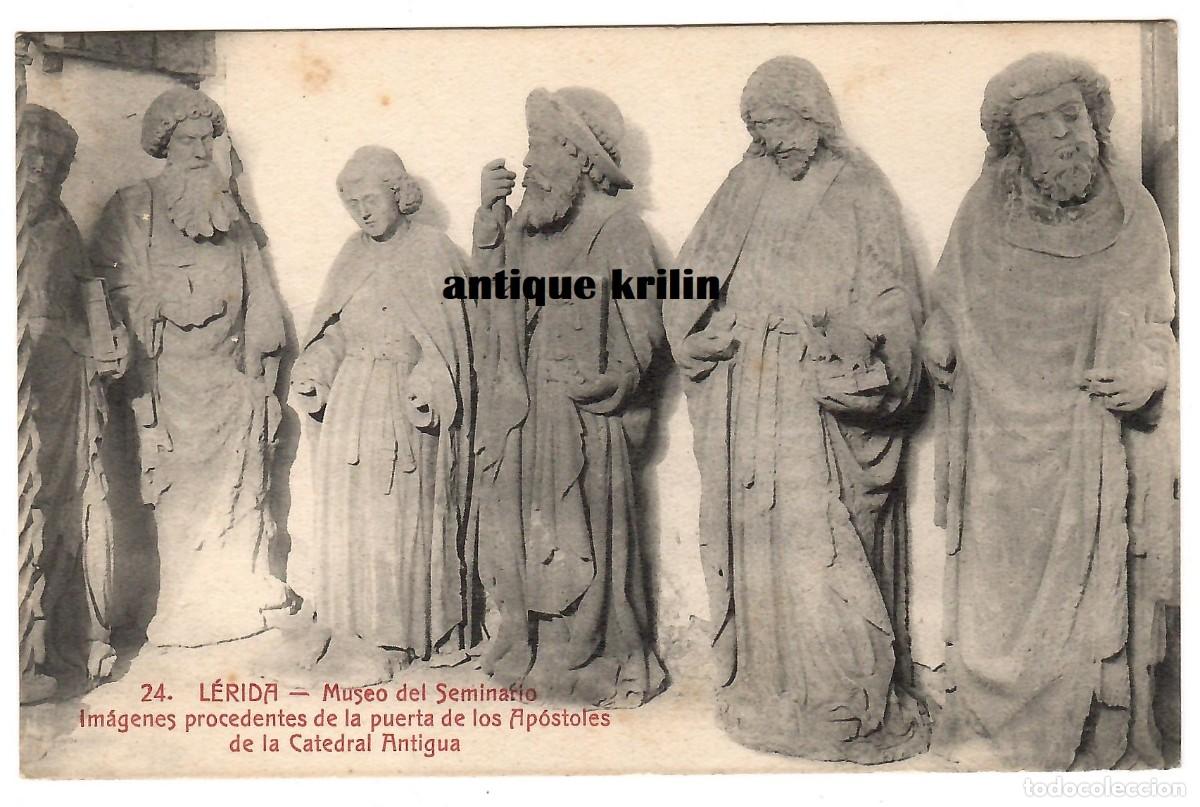 Postales: LERIDA N&ordm; 24 MUSEO DEL SEMINARIO /IMAGENES PUERTA DE LOS APOSTOLES / COLECCION URRIZA