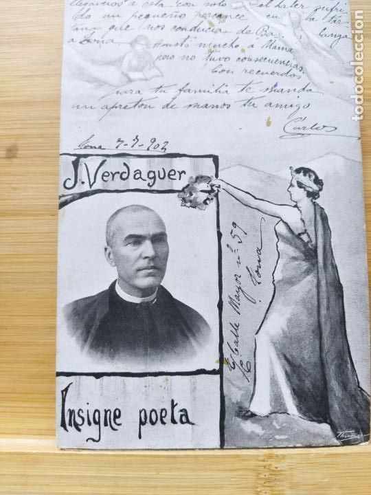 Postkarten: JACINT VERDAGUER-INSIGNE POETA-REVERSO SIN DIVIDIR-POSTAL ANTIGUA CATALUNYA-(105.147)
