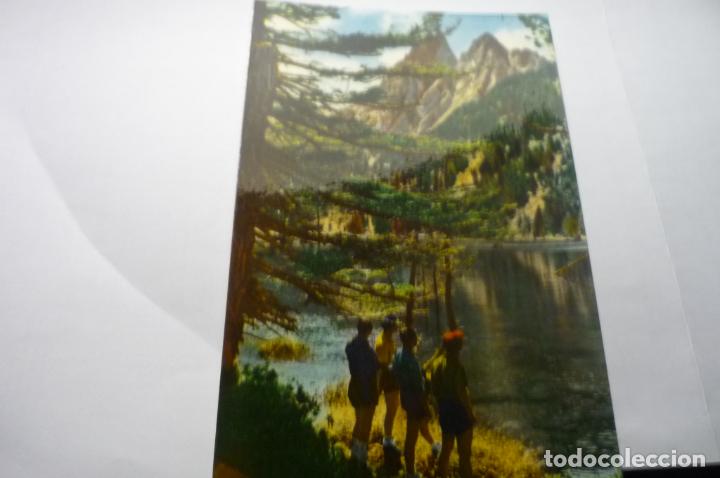 Postales: postal coloreada region espot y s.nicolau -lago s.mauricio y encantats circulada cm